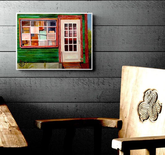 Wheelgirlart Woodshop Window The Cape HD ChromaLuxe® ALUMINUM PHYSICAL PRINT