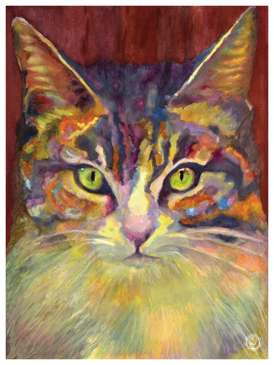 Wheelgirlart Cat No. 6 HD ChromaLuxe® ALUMINUM PHYSICAL PRINT