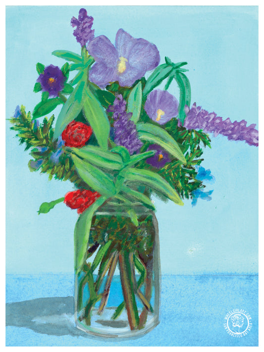 Wheelgirlart Flowers in Vase No. 8 HD ChromaLuxe® ALUMINUM PHYSICAL PRINT