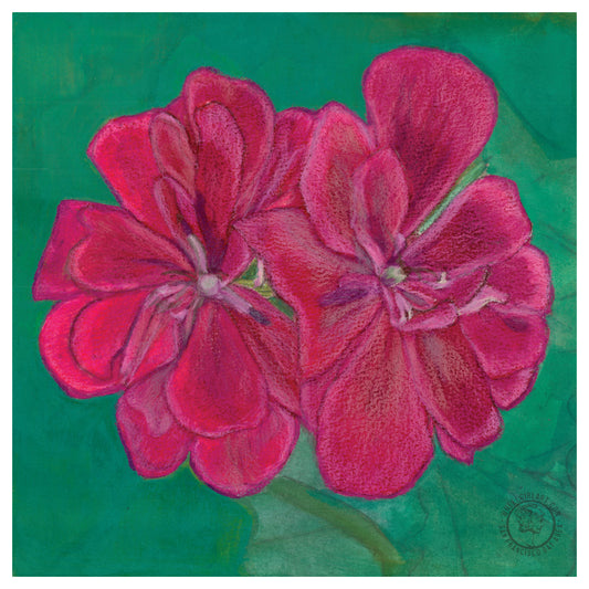 Wheelgirlart Geraniums 2 HD ChromaLuxe® ALUMINUM PHYSICAL PRINT