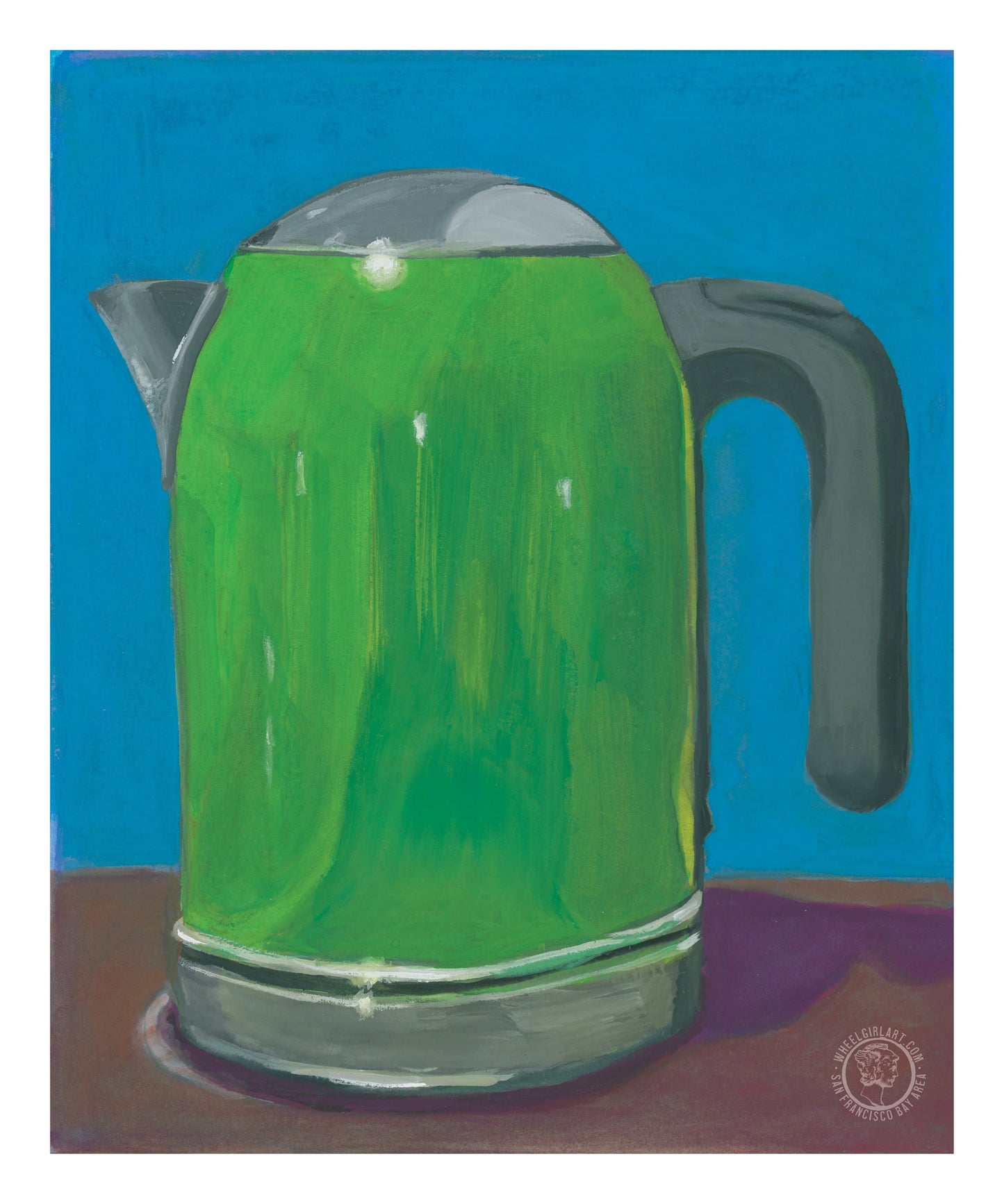 Wheelgirlart Kettle Green HD ChromaLuxe® ALUMINUM PHYSICAL PRINT