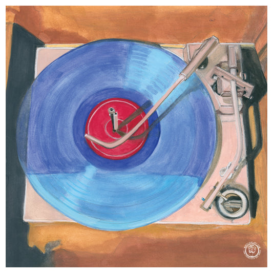 Wheelgirlart Record Player HD ChromaLuxe® ALUMINUM PHYSICAL PRINT