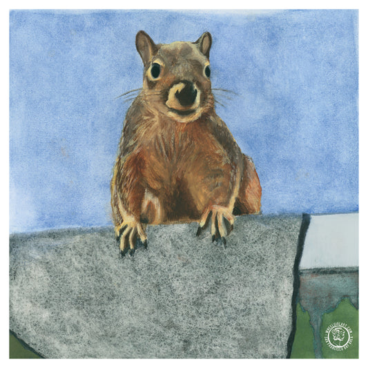 Wheelgirlart Scruffy the Squirrel HD ChromaLuxe® ALUMINUM PHYSICAL PRINT
