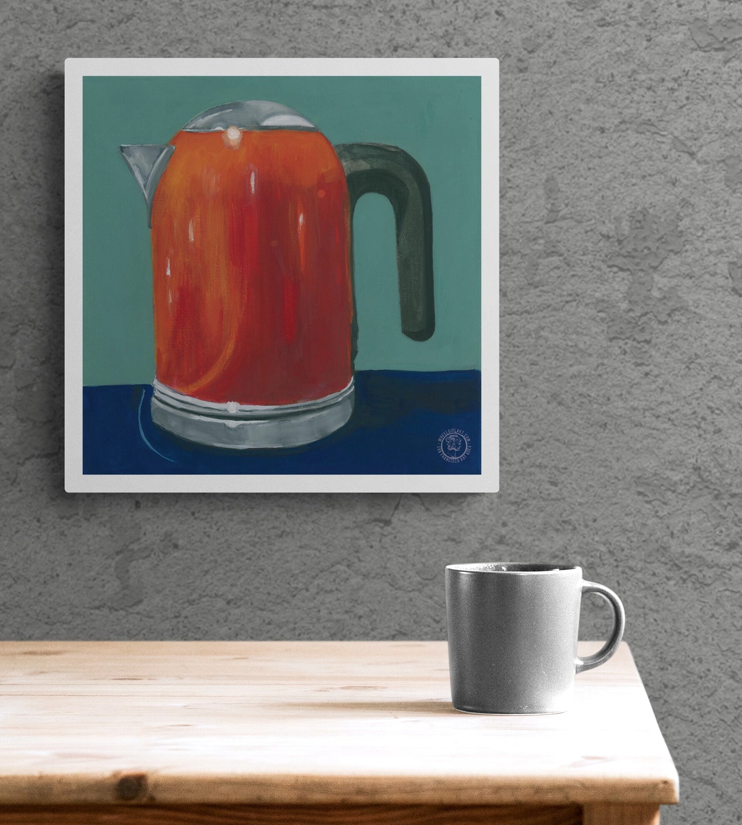Wheelgirlart Kettle Red HD ChromaLuxe® ALUMINUM PHYSICAL PRINT
