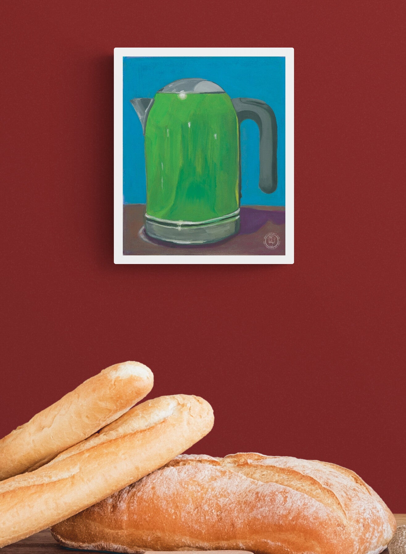Wheelgirlart Kettle Green HD ChromaLuxe® ALUMINUM PHYSICAL PRINT