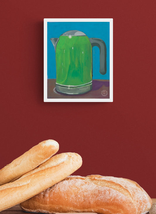 Wheelgirlart Kettle Green HD ChromaLuxe® ALUMINUM PHYSICAL PRINT