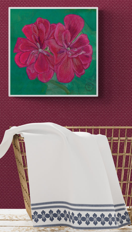 Wheelgirlart Geraniums 2 HD ChromaLuxe® ALUMINUM PHYSICAL PRINT