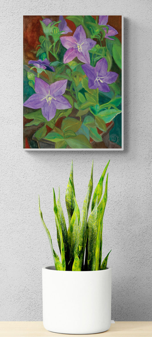 Wheelgirlart Balloon Flowers Purple HD ChromaLuxe® ALUMINUM PHYSICAL PRINT