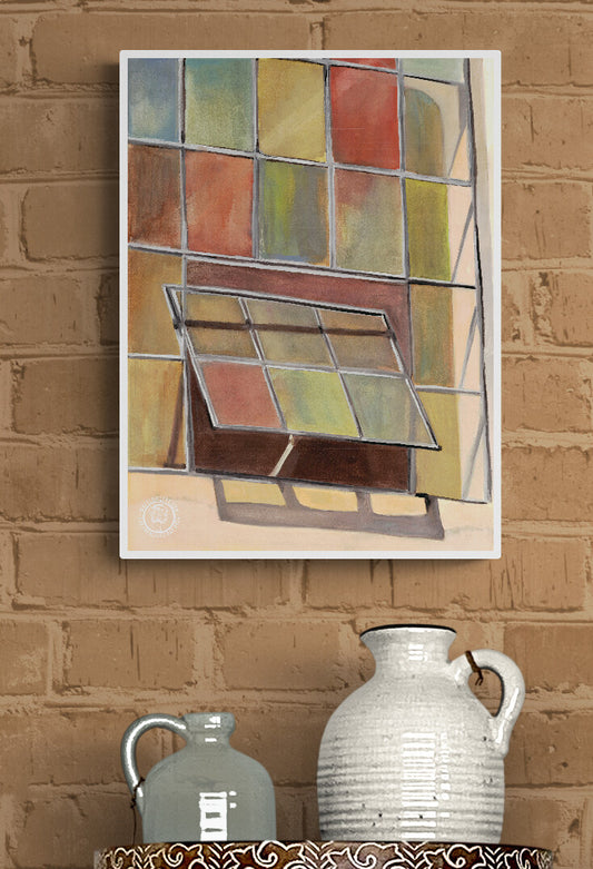 Wheelgirlart Emeryville Casement Window HD ChromaLuxe® ALUMINUM PHYSICAL PRINT
