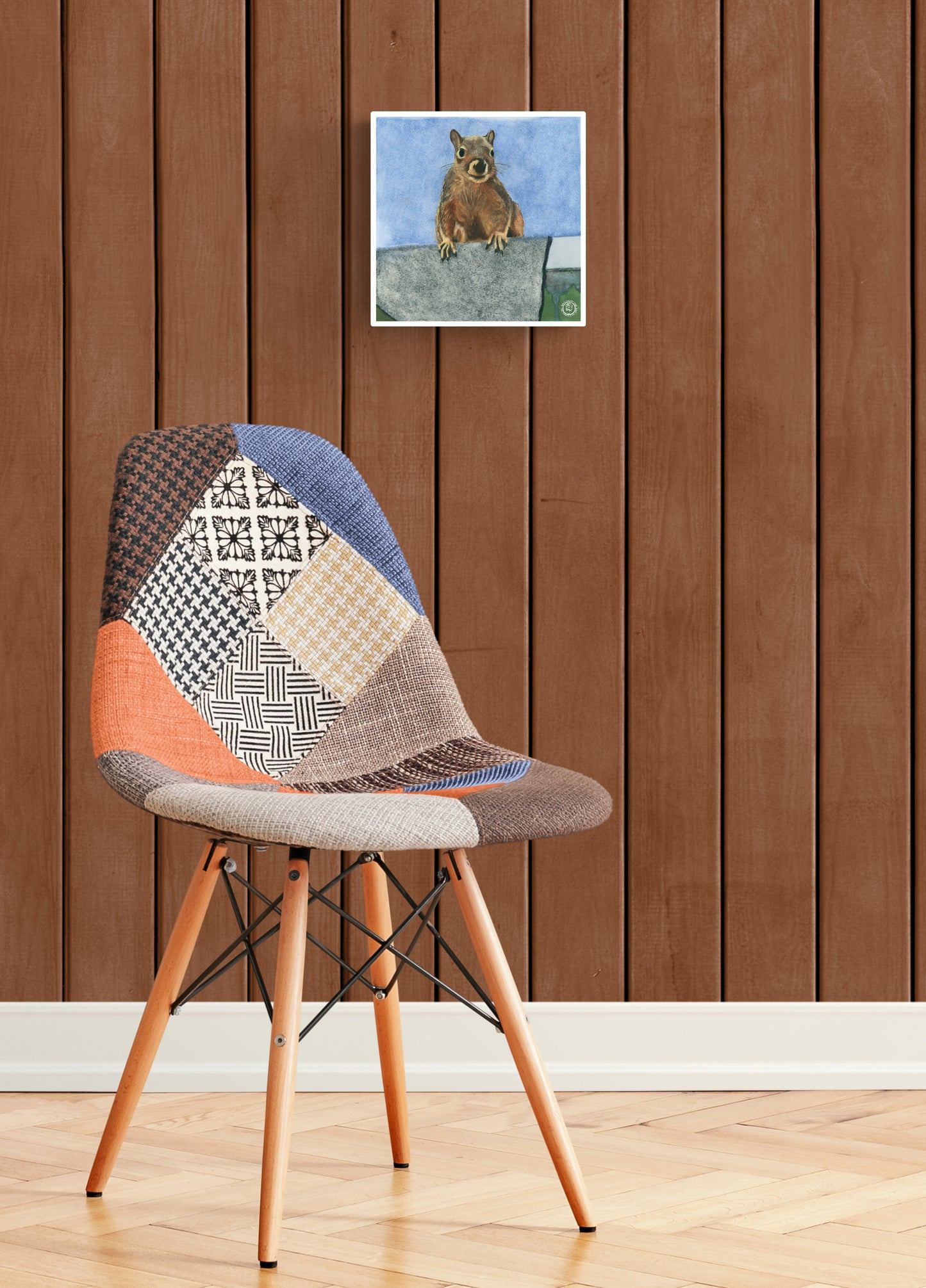 Wheelgirlart Scruffy the Squirrel HD ChromaLuxe® ALUMINUM PHYSICAL PRINT