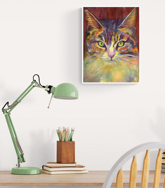 Wheelgirlart Cat No. 6 HD ChromaLuxe® ALUMINUM PHYSICAL PRINT