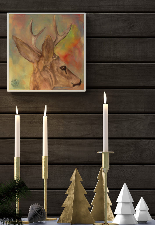 Wheelgirlart Deer Columbian Black-Tailed Buck No. 3 HD ChromaLuxe® ALUMINUM PHYSICAL PRINT
