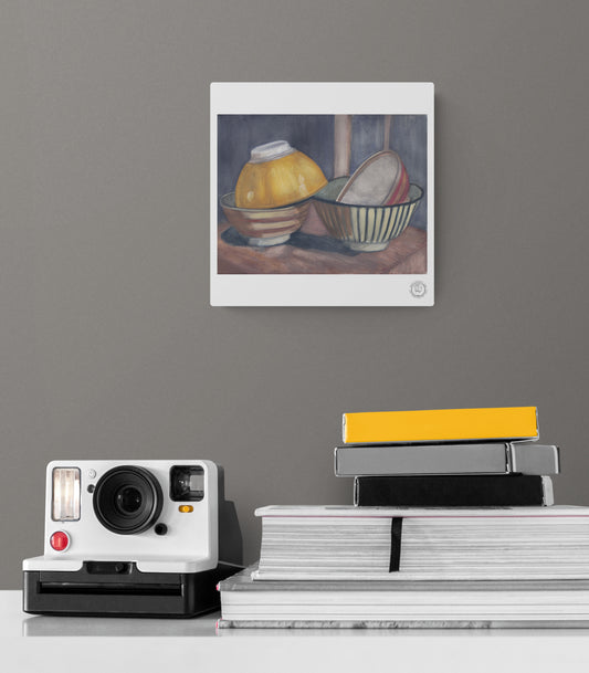 Wheelgirlart Rice Bowls 4 No. 2 HD ChromaLuxe® ALUMINUM PHYSICAL PRINT
