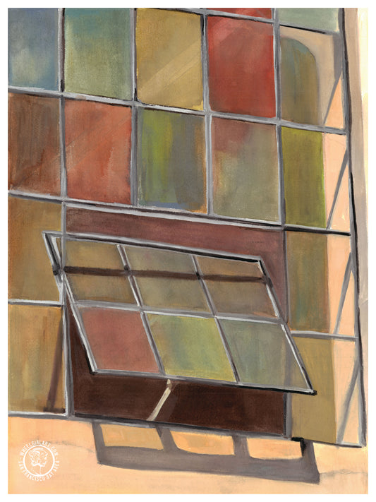 Wheelgirlart Emeryville Casement Window HD ChromaLuxe® ALUMINUM PHYSICAL PRINT
