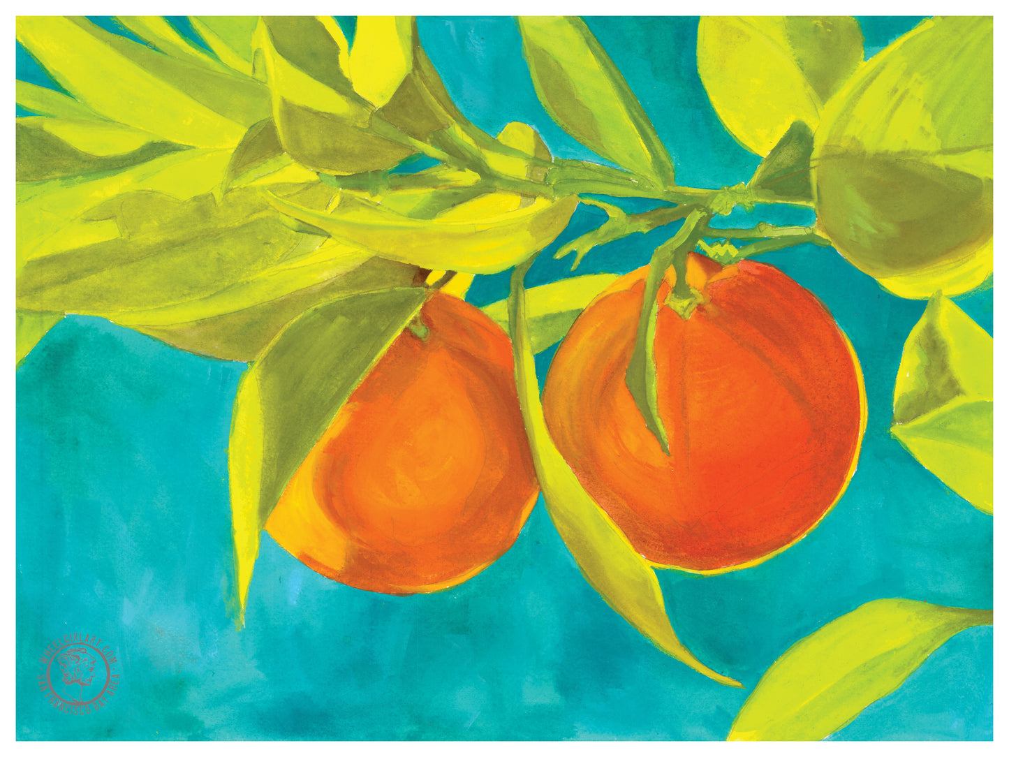 Wheelgirlart Orange Sapling Cara Cara HD ChromaLuxe® ALUMINUM PHYSICAL PRINT