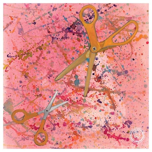 Wheelgirlart Scissors 2 Talking HD ChromaLuxe® ALUMINUM PHYSICAL PRINT
