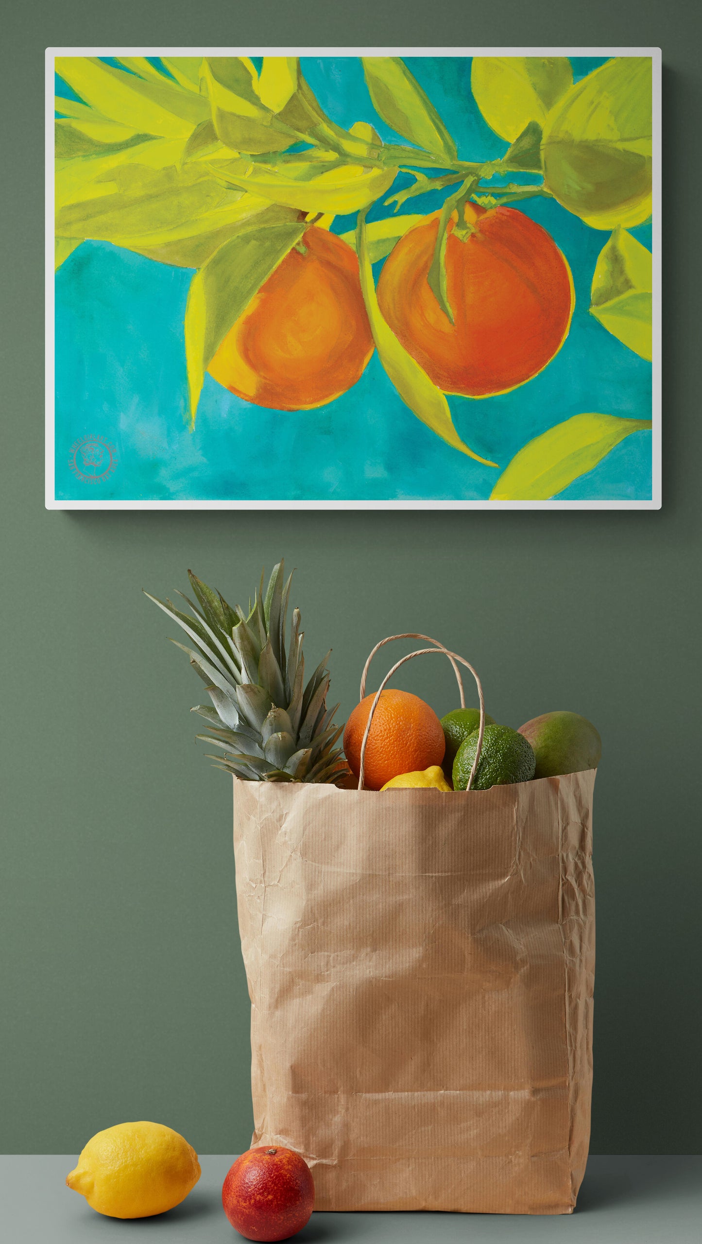 Wheelgirlart Orange Sapling Cara Cara HD ChromaLuxe® ALUMINUM PHYSICAL PRINT