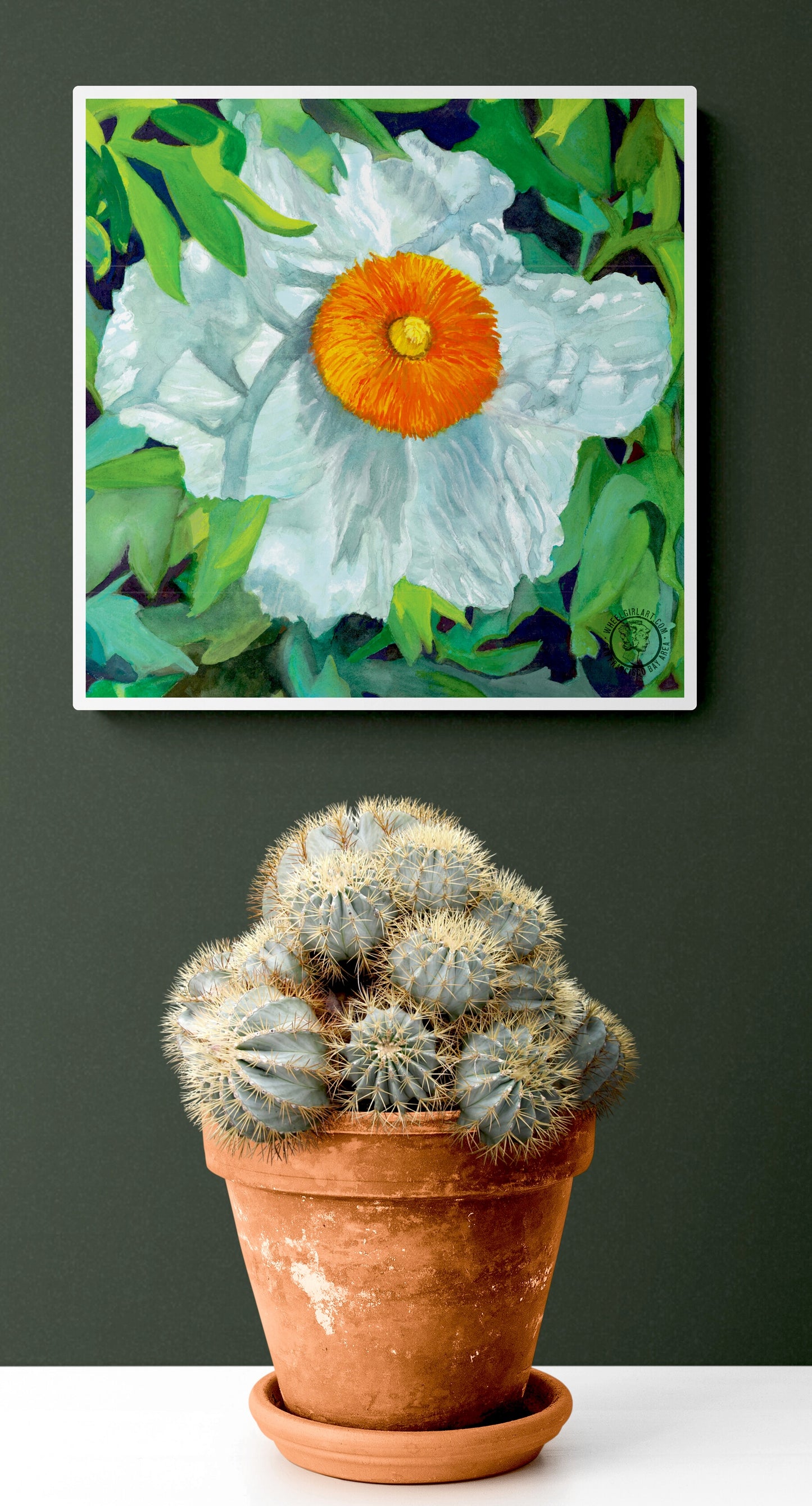 Wheelgirlart Matilija Poppy Fried Egg Flower HD ChromaLuxe® ALUMINUM PHYSICAL PRINT