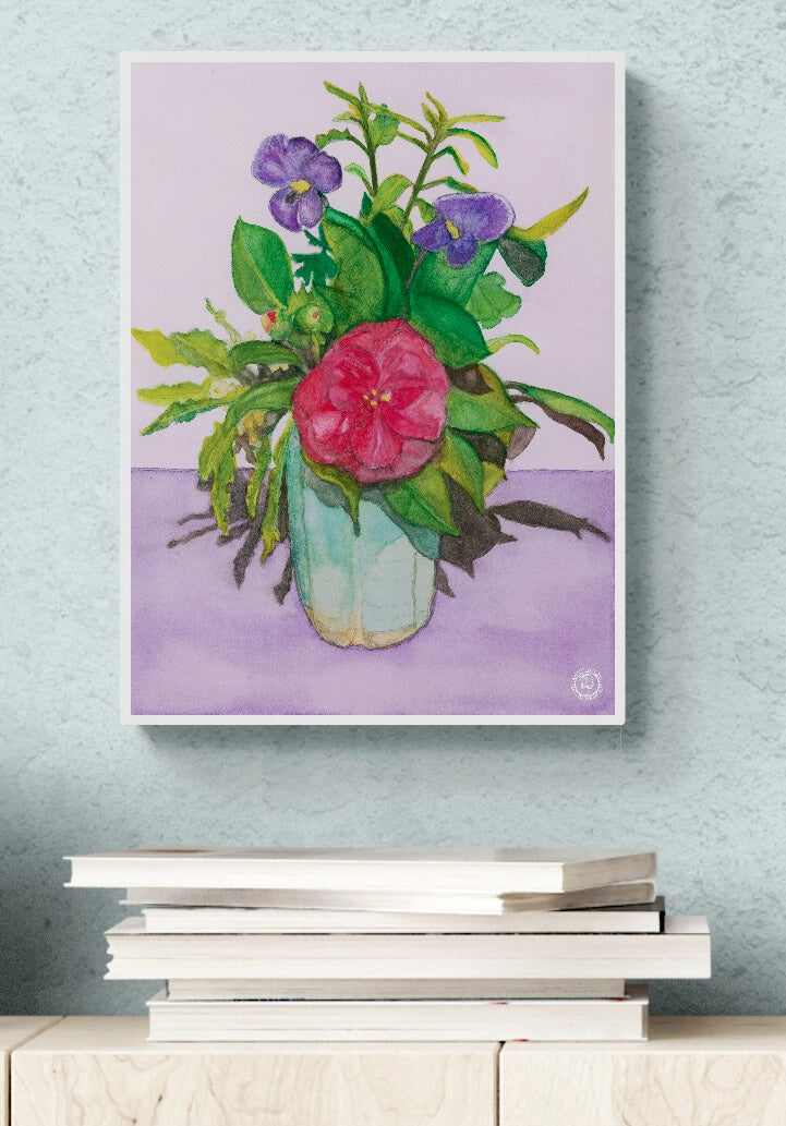 Wheelgirlart Flowers in Vase No. 6 HD ChromaLuxe® ALUMINUM PHYSICAL PRINT