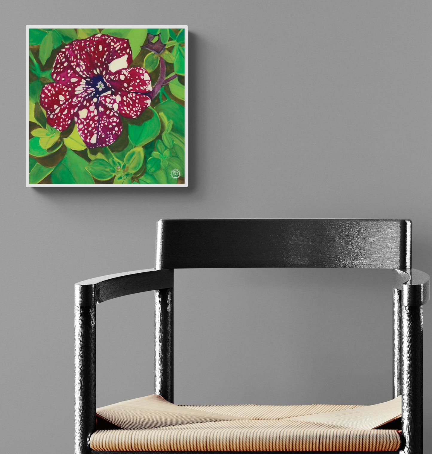 Wheelgirlart Petunia Starry Sky Burgundy HD ChromaLuxe® ALUMINUM PHYSICAL PRINT